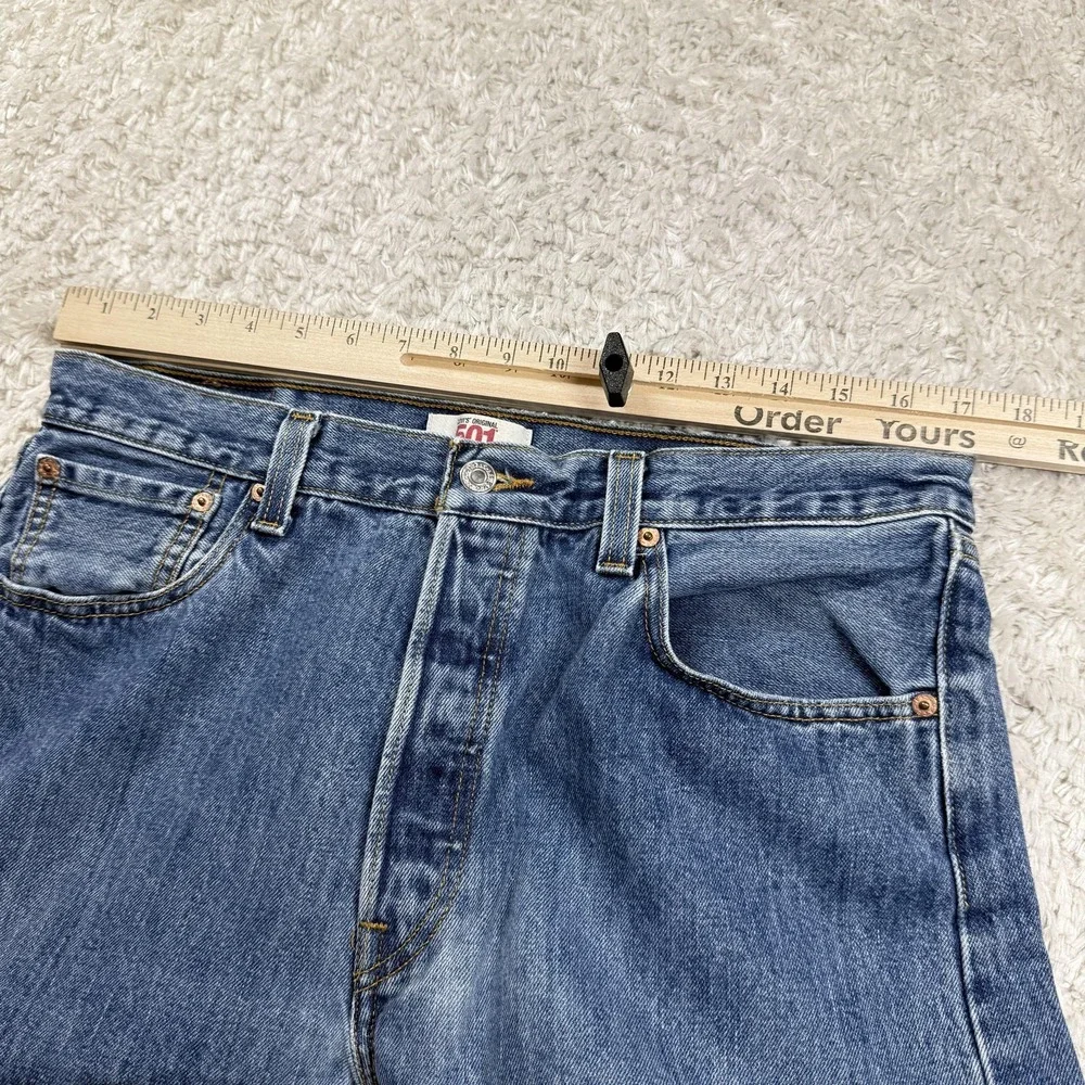 Vintage Levis 501 XX 90's Jeans Mens 35x34 Straight Leg Button Fly Red Tab Y2K